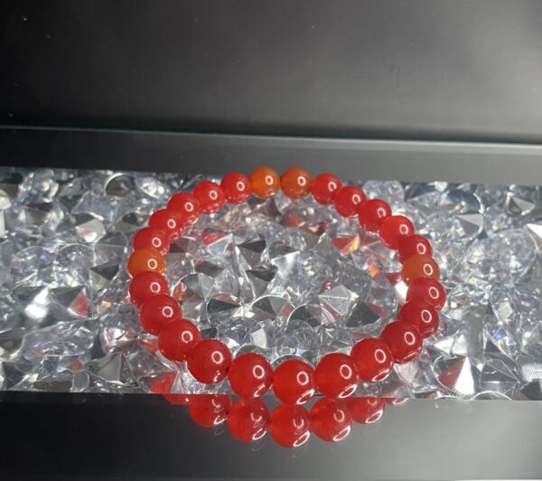 Red Chalcedony Gemstone Bracelet (NEW) - Image 3