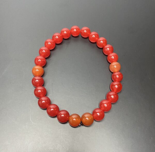 Red Chalcedony Gemstone Bracelet (NEW) - Image 2