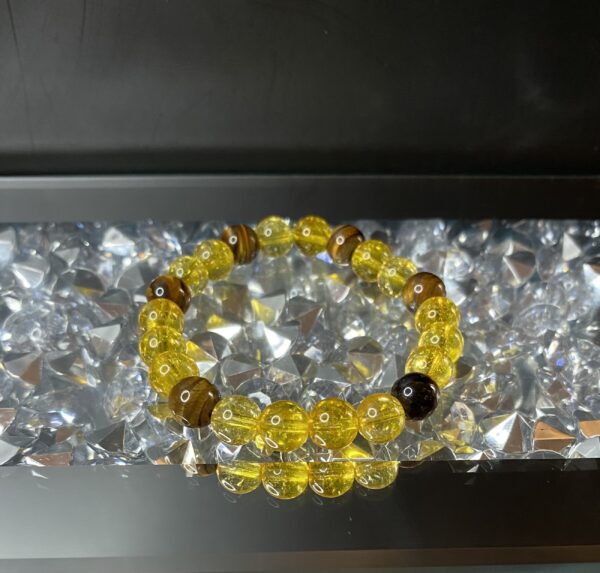 Citrine Tiger Eye Gemstone Bracelet - Image 3