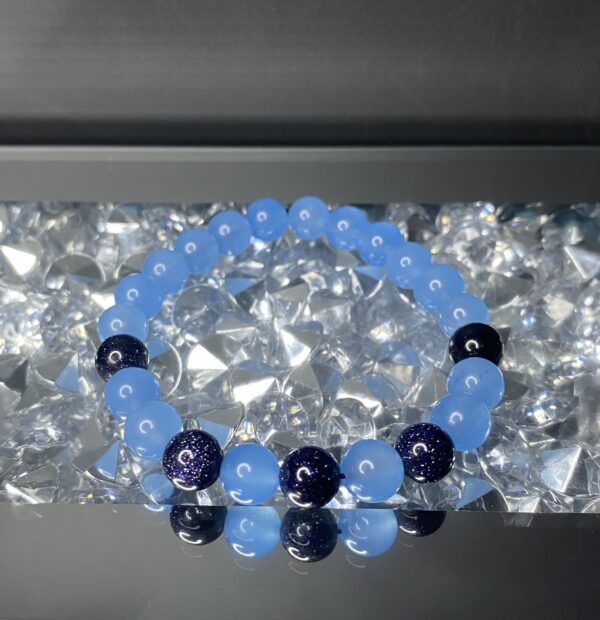 Blue Chalcedony Gemstone Bracelet - Image 3