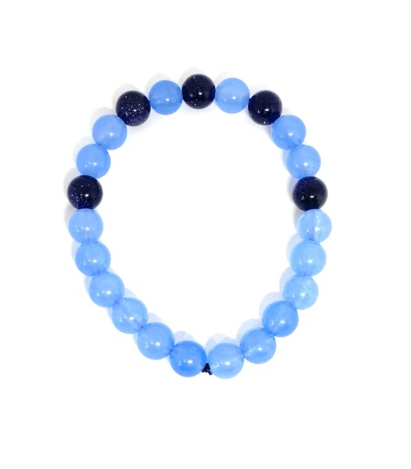 Blue Chalcedony Gemstone Bracelet - Image 2